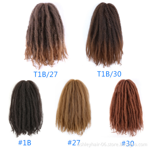 Kanekalon Ombre Two Tone Colored Afro Kinky Marley Braids Crotchet Hair Colors Synthetic Extension Braiding Braid Hair